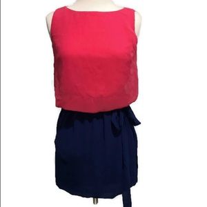 In Style Collection tunic mini dress pink blue